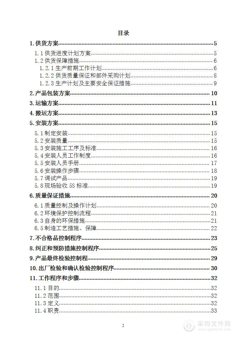 办公家具采购方案